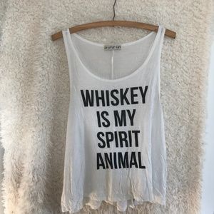 Whiskey is my spirit animal tank top